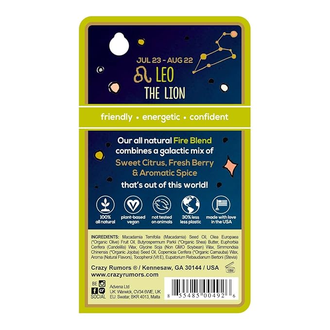 Crazy Rumors Leo Zodiac All Natural, Orange,