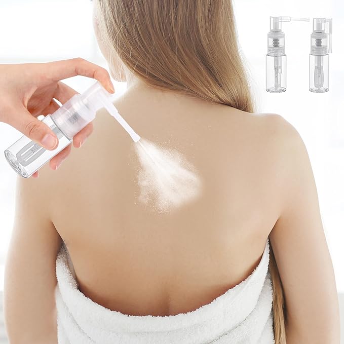 2 Pcs Empty Powder Spray Bottle, Cake Glitte