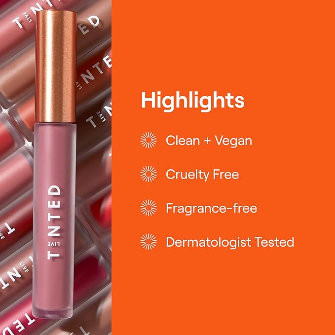 Live Tinted Huelip Liquid Lip Crème - Weightless, Long-Lasting Liquid Lip with Hyaluronic Acid and Jojoba Oil For a Soft, Comfortable, Moisturized Finish - 0.09 fl oz - Terra Cotta