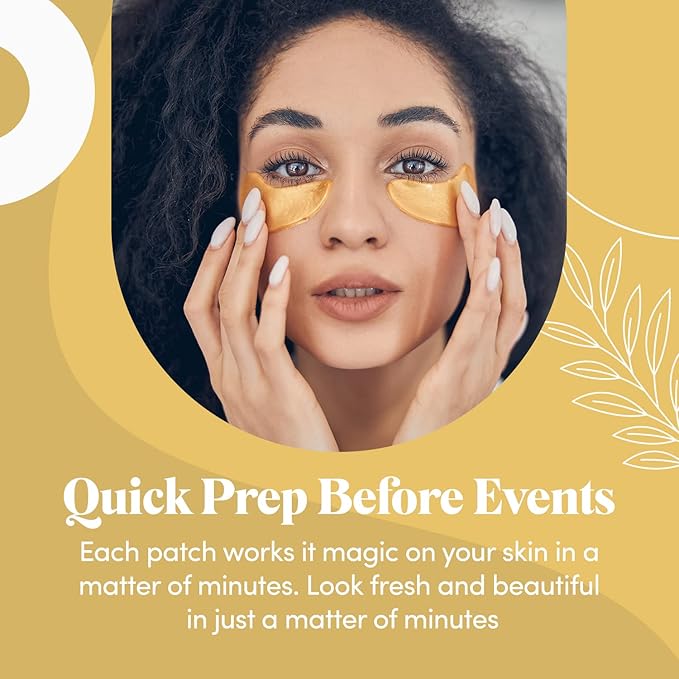 24K Gold Collagen Under Eye Mask - Bright Eyes Anti Aging Treatment