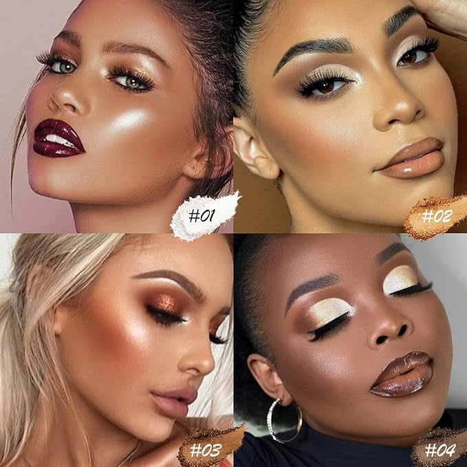 Matte White Highlight Contour Palette Bright,Mini Professional Matte Contouring Makeup Pallet for Face,Long Lasting Smooth Powder for Face,Convenient,Cruelty-Free & Vegan