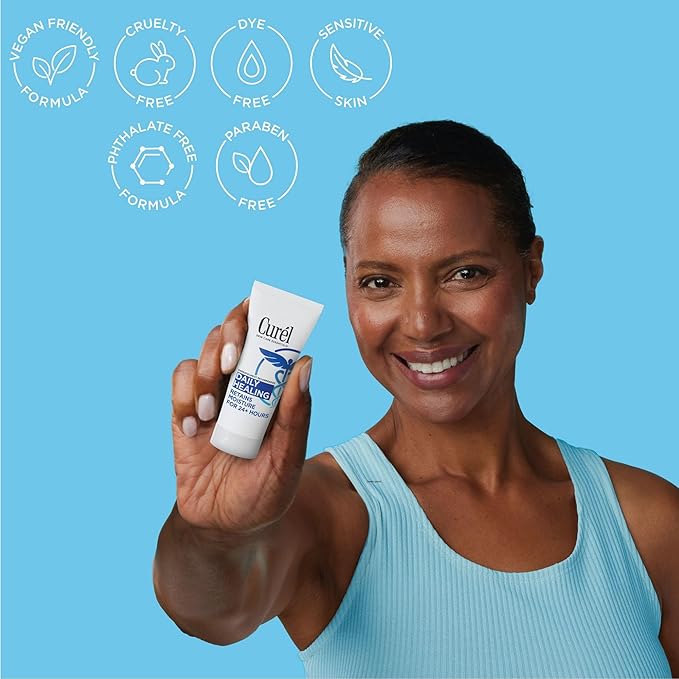 Curel Daily Healing Body Lotion for Dry Skin, Dermatologist Recommended Hydrating Body Lotion with Advanced Ceramides Complex 1 Oz, Pack of 30