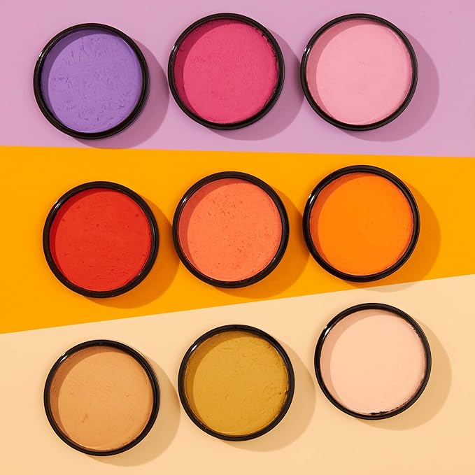 Pro Face & Body Paint Cake Pots by Moon Creations - 40 Colour Professional Kit - Professional Water Based Face Paint Makeup for Adults, Kids - 1.26oz