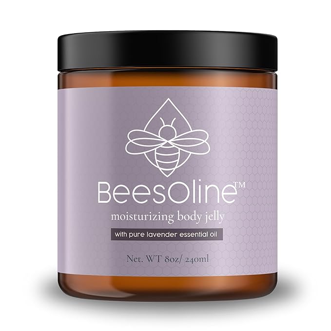 BeesOline Multi-Purpose Organic Moisturizer with Lavender | PETROLEUM FREE | Soothes dry cracked itchy skin, protectant beeswax, promotes healing, reduces stretch marks, tattoo aftercare