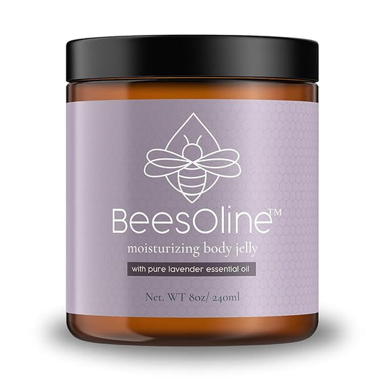 BeesOline Multi-Purpose Organic Moisturizer with Lavender | PETROLEUM FREE | Soothes dry cracked itchy skin, protectant beeswax, promotes healing, reduces stretch marks, tattoo aftercare