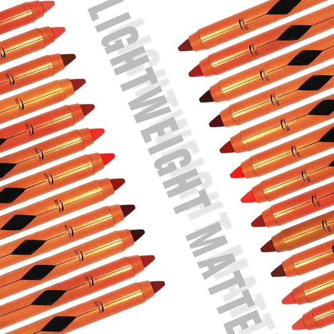 Burnt Brown Lip Liner Pencil, Smooth Matte Lipstick Crayon with Lip Pencil Sharpener for Women, Velvet Smudge Proof Smudgeproof Waterproof No Transfer Makeup Forever Lipliner 505#