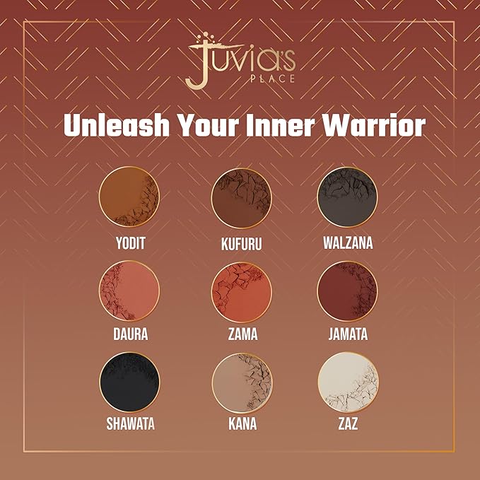 Juvia's Place Warrior 2 Eyeshadow Palette - Professional Eye Makeup, Pigmented Eyeshadow Palette, Makeup Palette for Eye Color & Shine, Pressed Eyeshadow Cosmetics