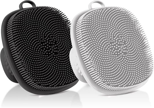 VWMYQ 2 Pack Face Scrubber，Silicone Face Scrubber for Men, Facial Cleansing Brush Silicone Face Wash Brush Manual Waterproof Cleansing Skin Care Face Brushes for and Exfoliating