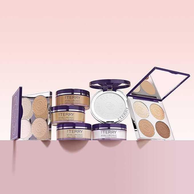 By Terry Hyaluronic Tinted Hydra-Powder, Non-Drying Loose Face Setting Powder, Blur Imperfections & Mattify, Medium Fair, 0.35 oz