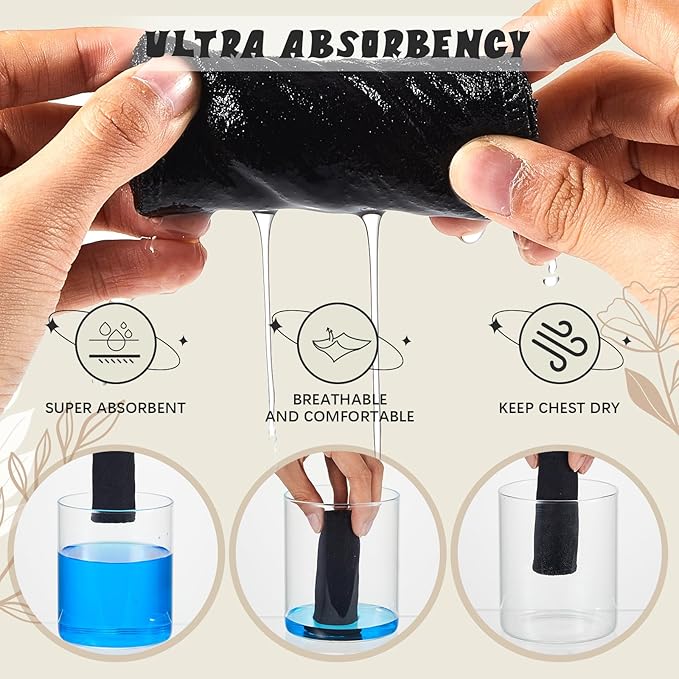 Toulite 10 Pcs Cotton Bra Liners 3 Layer Rectangle Under Bra Pads Sweat Liners for Women Sweating Supplies