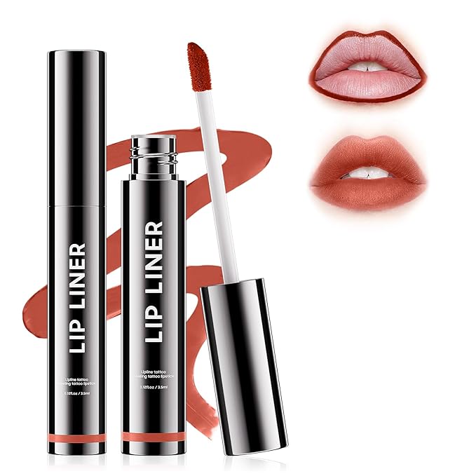Lip Stain Peel Off - Waterproof Comfortable Vivid Color Peel Lip Liner Non-Stick Cup, Lip Tattoo Peel Off for Beauty & Charming Lip Makeup with All-Day | Vegan and Cruelty Free (#03 Rose)