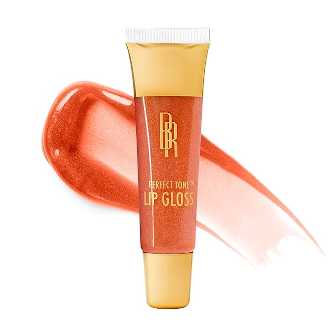 Black Radiance Perfect Tone Lip Gloss Caramel Kiss and Clear Shine, 0.4 Ounce 2-Pack