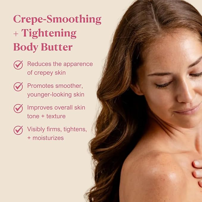 Nakery Skin Toning Body Butter for Women - Firming Body Lotion for Women - Peptide Infused Body Lotion for Crepey & Sagging Skin - Skin Firming Lotion for Neck, Arms & Legs - Cabana Sunset