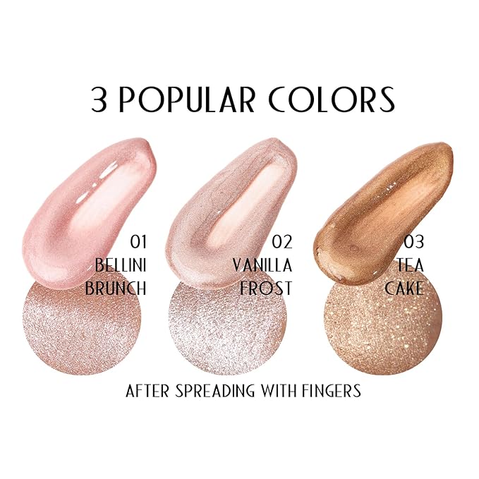 YOUNG VISION Soft Natural Glow Liquid Highlighter, Glow Liquid Illuminator Makeup,Weightless, Long-Wearing, Smudge Proof, Natural-Looking, Dewy Finish,