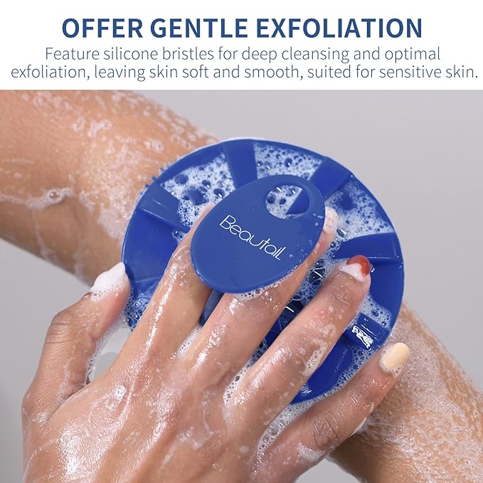 Silicone body scrubber shower bath