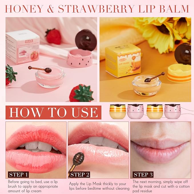 12 Pcs Bee Lip Balm Honey
