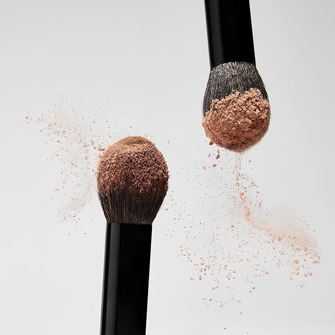 Saie The Fluffy Brush - Soft, Multi-Use Pressed + Loose Powder Brush - Fluffy Makeup Brush with Tapered Tip for Precise Application - Vegan, Cruelty-Free (1 Count)