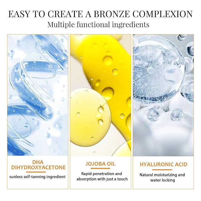 Self Tanner Sunless Tanning Lotion — indoor tanning lotion for tanning beds outdoor Sun-Kissed Glow Non-Transfer Bronzing Formula Your Radiance - Non-Transfer, Vegan-Friendly, Cruelty-Free Bronzing Formula, 5.12 Fl Oz