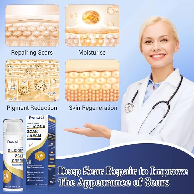 Scar Cream,Silicone Scar Gel,Advanced Scar Gel,Scar 1.7 oz