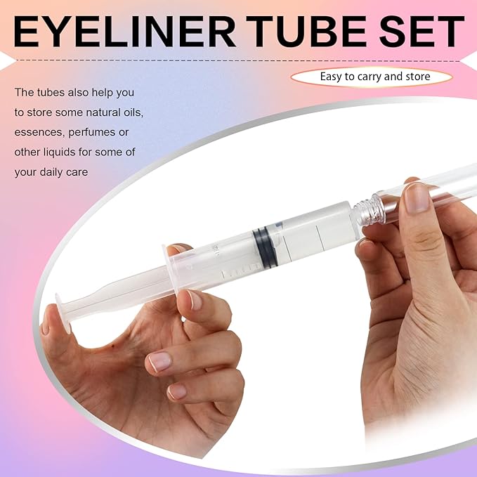 Bercoor 30 Pack Lip Gloss Tube, 10ml Empty Refillable Lip Balm Bottle Clear Plastic Lip Gloss Container with Rubber Stoppers for DIY Makeup, Personal Cosmetic, Black, Sliver and Pink