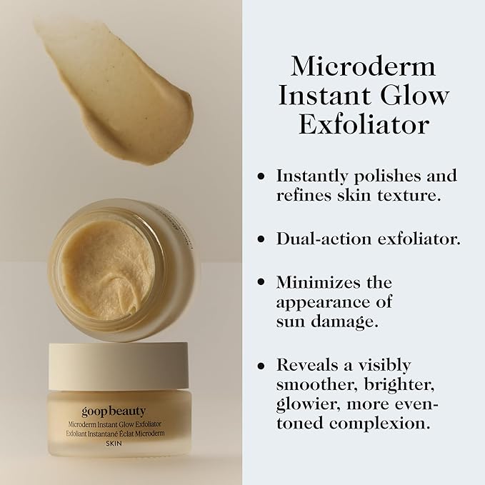 goop Beauty Microderm Exfoliator | Microdermabrasion Scrub to Smooth Textured Skin | Physical & Chemical Exfoliant | Micro-Exfoliating Minerals & Glycolic Acid | 0.5 fl oz