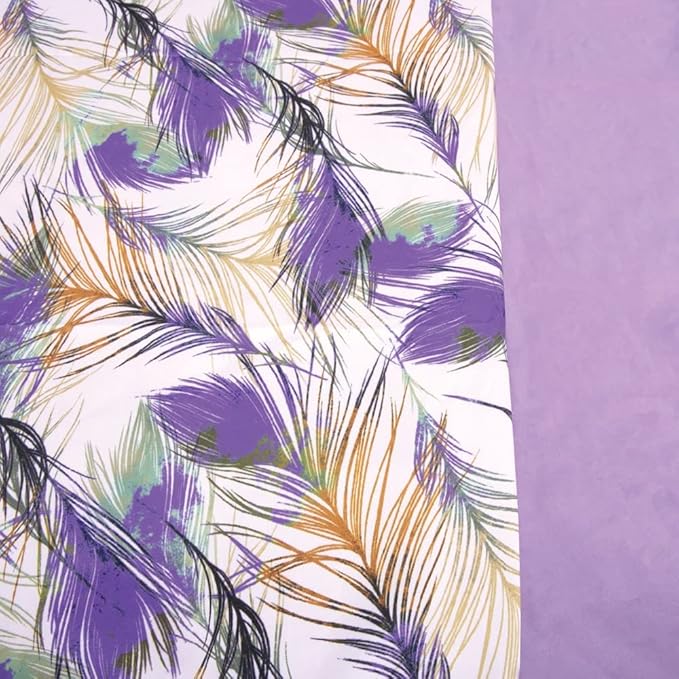 ForPro Professional Collection Designer Microfiber 3-Piece Massage Sheet Set, Purple Whisp with Lavender, Ultra-Light, Stain, and Wrinkle-Resistant Includes Flat and Fitted Sheet and Face Rest Cover