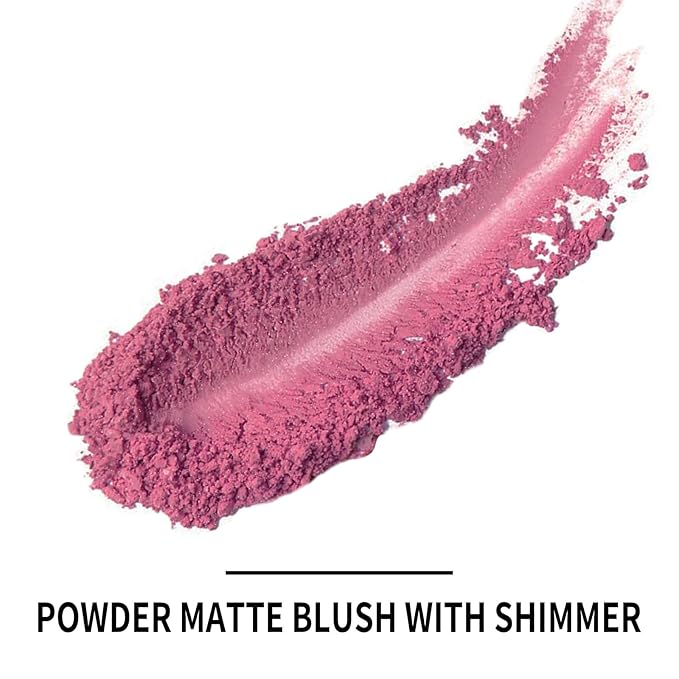 Boobeen Powder Blush Matte Blush, Highly Pigmented Beauty Cream Blush Palette for Create A Natural Cheek Flushed Look, Rich Colors