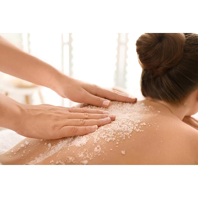 OPO Dead Sea Salt Scrub 12 oz Unscented Pure Natural with Light Unscented Vitamin E Jojoba Exfoliating Face Body Soft Smooth Fresh Skin Hydrating Moisturizing Revitalizing