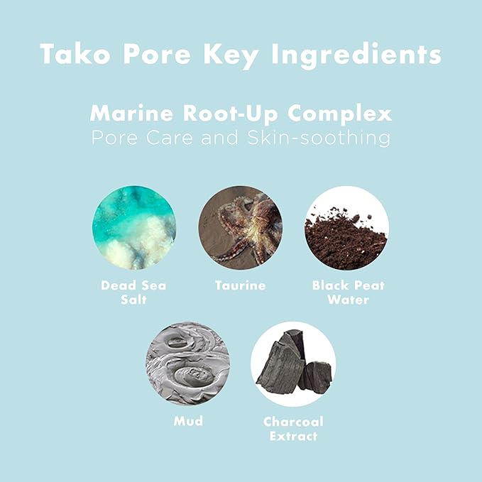 TONYMOLY Tako Pore Blackhead Remover Scrub Stick Charcoal & Dead Sea Salt Exfoliator for Blackheads, Whiteheads, Pore Cleansing & Oil Control, 0.8 oz