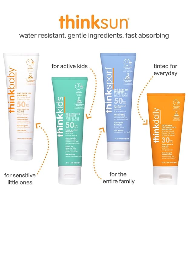 Thinksport SPF 50 Plus Sunscreen, 3 Ounce-pack of 2