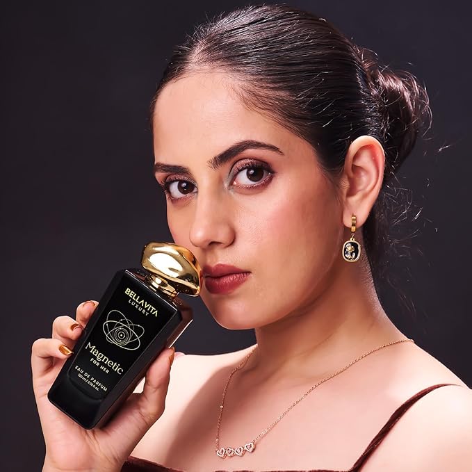 BELLAVITA Luxury Mood Collection MAGNETIC Perfume for Women 100ml | Pheromone Inspired Technology Long Lasting Fragrance | Notes of Rose, Jasmine and Cherry | Gourmet, Spicy Premium Fragrance