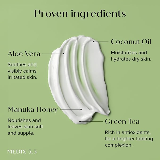 Medix 5.5 Brightening Vitamin C Cream + Coconut Oil Moisturizer Skin Care Set | Body Cream & Face Lotion Bundle | Firming Body Lotion Set For Women, Crepey Skin Treatment, Wrinkles, Cellulite, 2PC