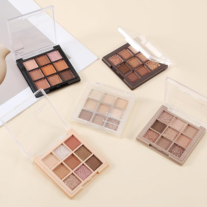 Boobeen Nude Eyeshadow Palette - Matte and Shimmer Makeup, Highly Pigmented Creamy Eye Shadow Powder, Create a Neutral Eye Look, Long Wearing