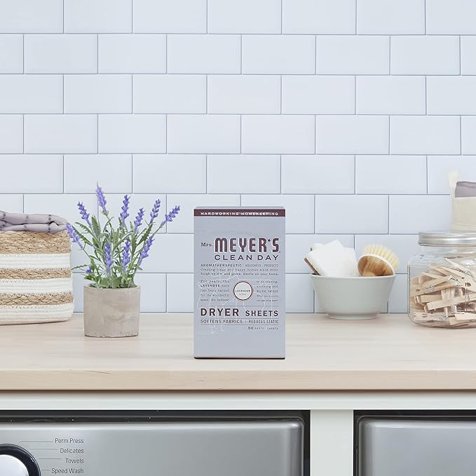 MRS. MEYER'S CLEAN DAY Dryer Sheets, Lavender, 80 ct