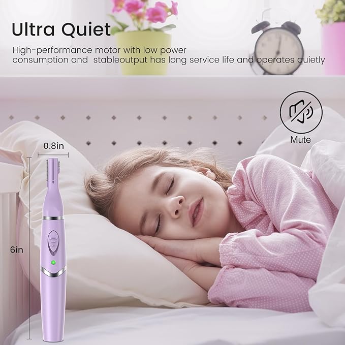 Ear and Nose Hair Trimmer for Women, 2025 Professional Painless 2 in 1 USB Rechargeable Eyebrow & Facial Hair Trimmer, Precision Tool with Powerful Motor and Dual-Edge Blades, IPX7 Waterproof