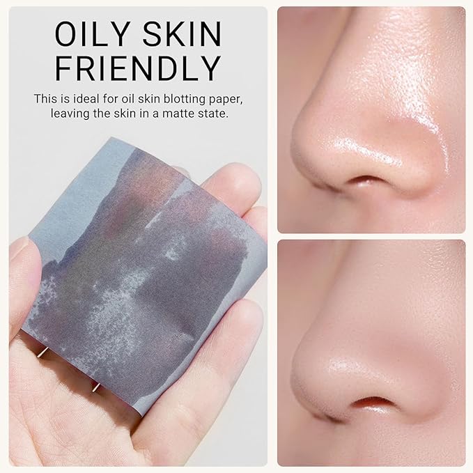 KYDA 200 Sheets Bamboo Charcoal Oil Blotting Paper Control Film