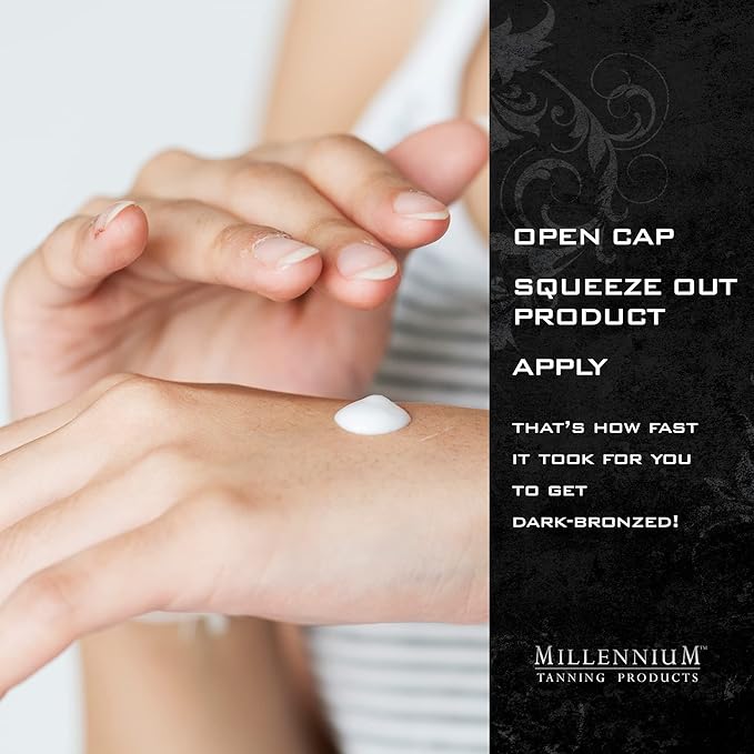 LOT of 2 Millennium PAINT IT BLACK 50X Bronzer Indoor Dark Lotion Tanning Bed by Millennium Tanning Products