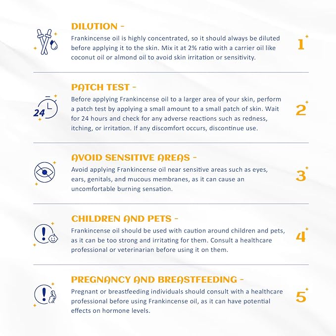 HIQILI 0.33 Fl Oz Frankincense Essential Oil, Relaxing, Skin Care, Camp Atmosphere Creation, Can be Added to Body Lotions, Creams, Aromatherapy Use - 10ml