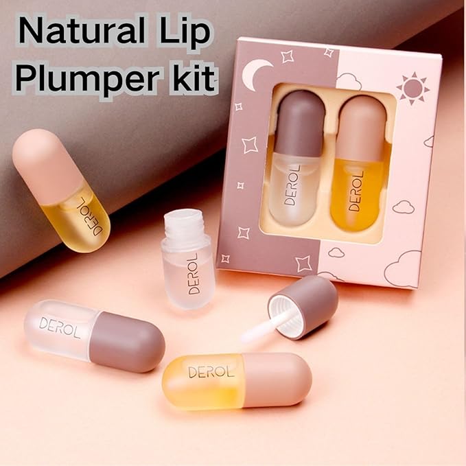 2Pcs Lip Plumper Set,Lip Plumper,Natural Lip
