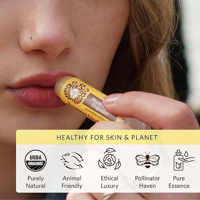 Moon Valley Organics Beeswax Lip Balm for Moisturizing Lips and Cuticles (Vanilla | Lime | Honey | Blackberry | Mint Vanilla, 5-Pack)