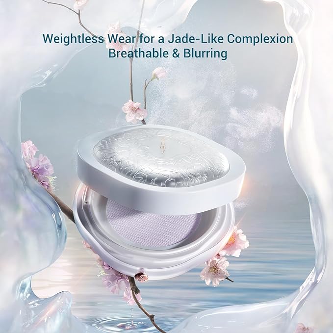 FLORASIS Breathable Loose Setting Powder, Flawless Jade Lightweight Long-Lasting Makeup Powder for Face (08 Amber)