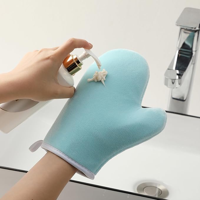 Slick- Self Tanning Mitt, Blue, Self Tanner Mitt, Self Tan Mitt, Tanning Glove, Tanning Mitts Self Tanner, Self Tanning Glove, Tanning Gloves for Self Tan Lotion, Self Tanner Glove Mitt