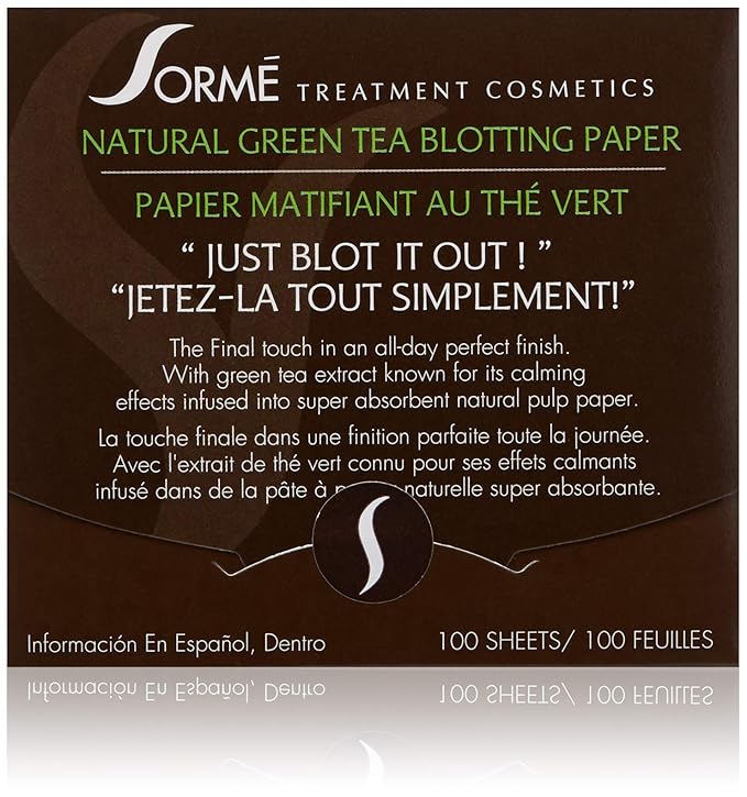 Sorme' Treatment Cosmetics Blotting Paper, Green Tea, 0.5 oz.