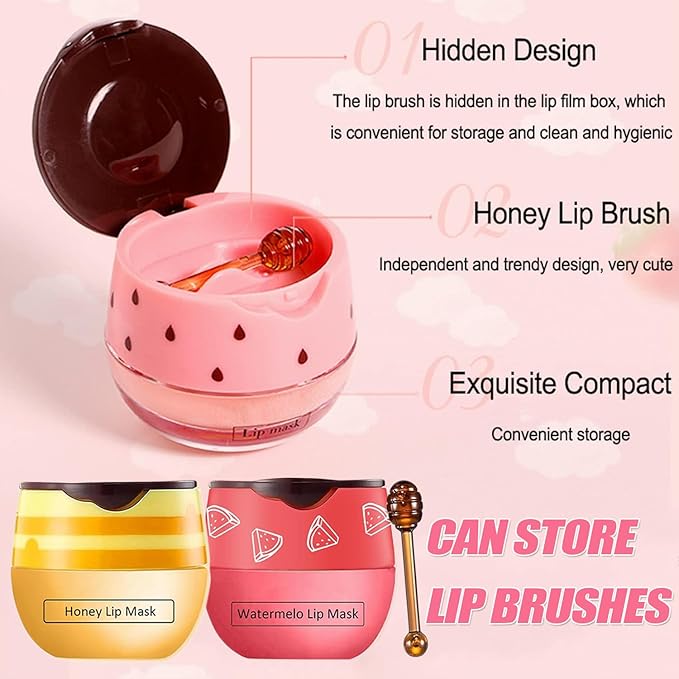 Bee Lip Balm Honey Pot, Watermelon (Watermelon)