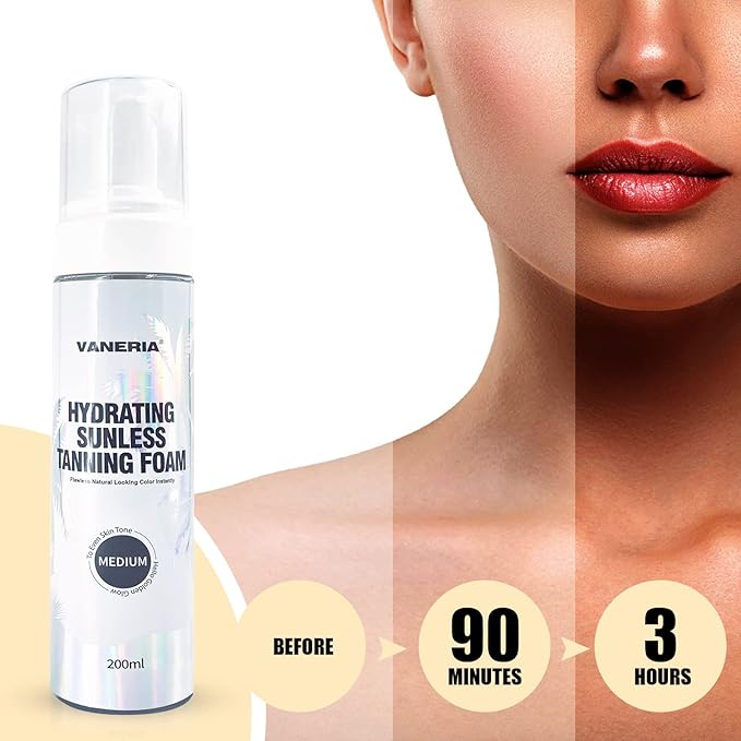 VANERIA Natural Self Tanner Mousse,Brown