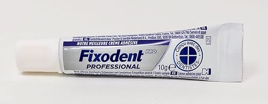Fixodent Professional Denture Adhesive Cream 10g, Travel Size (Pack of 10)