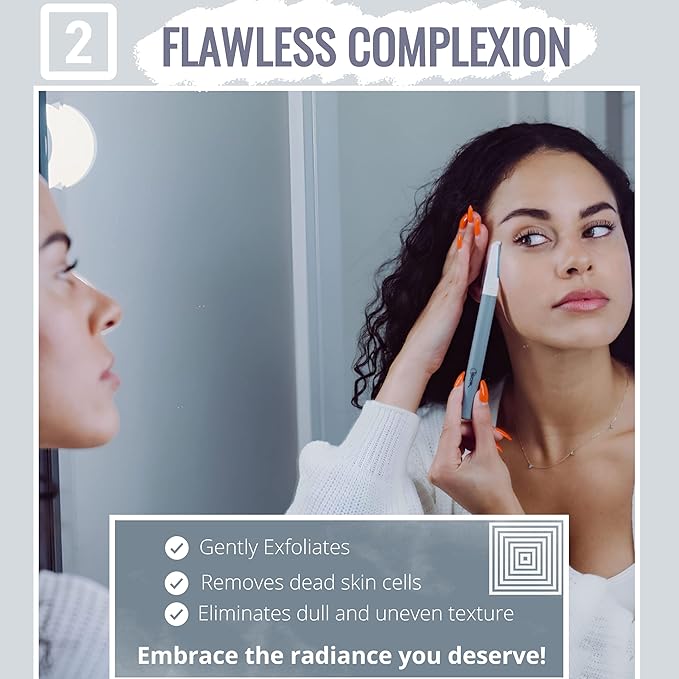 Dermaplaning Refill Blades - 3 Count, Compatible with Gentlewoman’s Face Razors, Smooth and Gentle Exfoliating Facial Razor for Women, Premium Peach Fuzz Removal