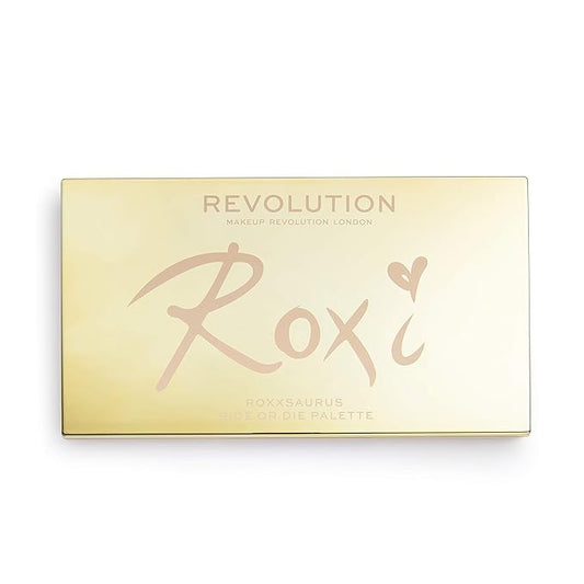 Makeup Revolution X Roxxsaurus Ride or Die Eyeshadow Palette, Matte & Shimmers, 18 Shades, Cruelty-Free, 0.43 Oz