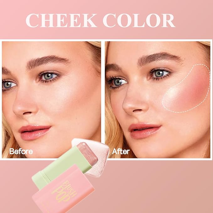 Blush Stick, Cream Blush Stick for Cheeks &
