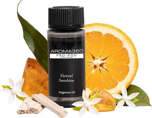 Aroma360 - Eternal Sunshine Pro Pod Fragrance Oil Blend | Hotel Inspired Luxury Essential Oil Diffuser | Aromatherapy Scent Diffuser Oil | Satsuma, Golden Bamboo and Cedar 1.7 fl oz, 50 mL